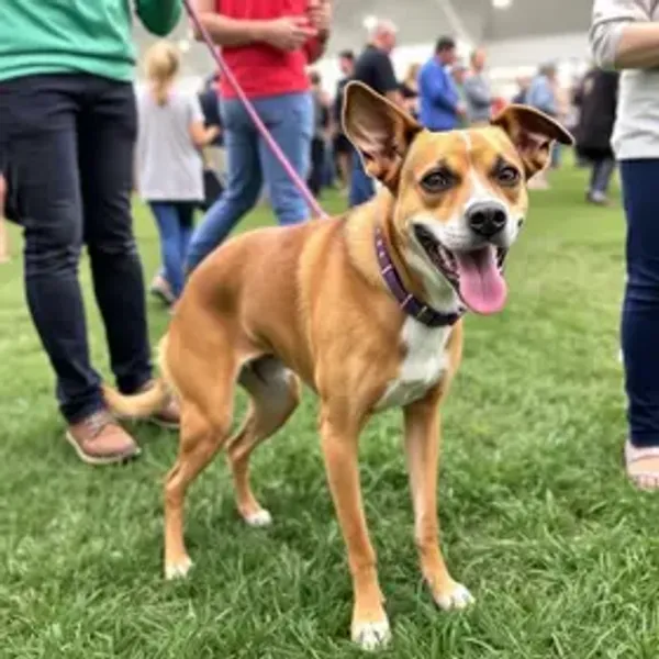 Cadela de três patas ganha novo lar após feira de adoção na Serra