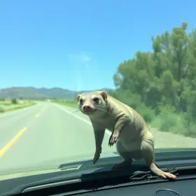 Vídeo: Tamanduá é resgatado após viagem sob capô de carro na Serra