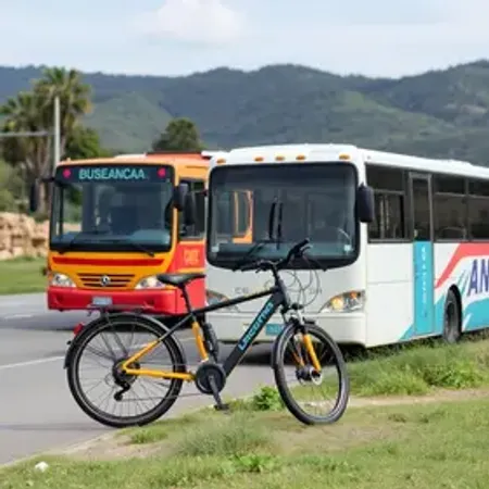 Vídeo: ciclista de bike elétrica bate em ônibus parado na Serra