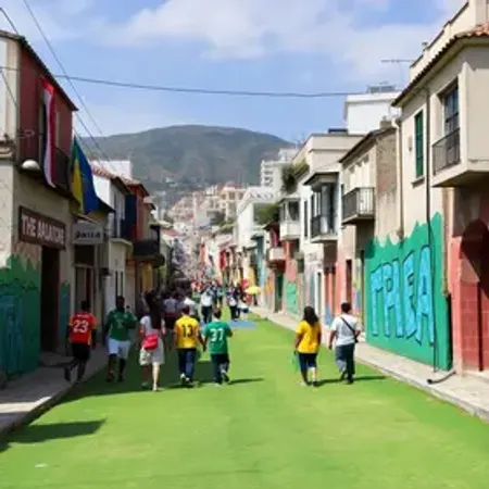Moradores transformam ruas da Serra em cenários de Copa do Mundo